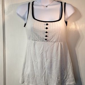 H&M Tuxedo Cami Tee w/ Faux Buttons